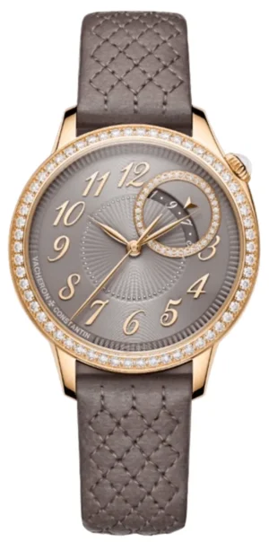 Egerie Self-Winding Brown Dial 18K Rose Gold Diamond Bezel Brown Lamb Strap Women's Watch 4605F/000R-B957
