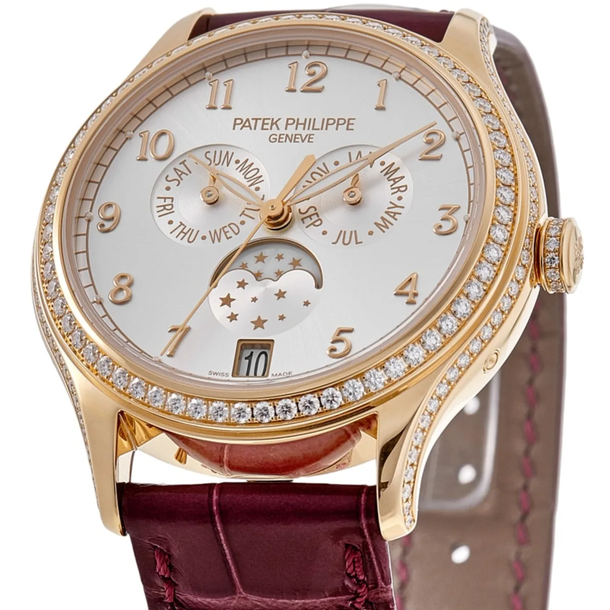 Complications Silver Sunburst Dial 18K Rose Gold Automatic Women's Watch 4947R - Image 2