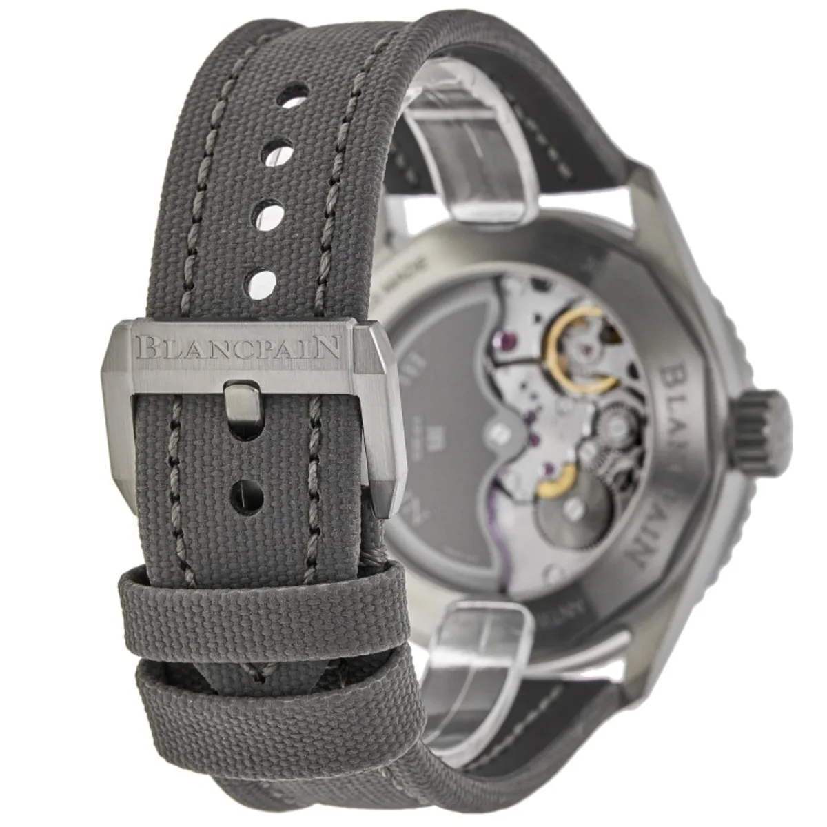 Fifty Fathoms Bathyscaphe Grey Dial Titanium Men's Watch 5000-1210-G52A - Image 4