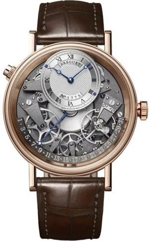 Tradition Tradition Automatic Silver and Grey Dial Leather Strap Men's Watch 7597BR/G1/9WU
