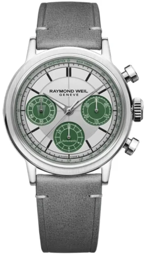 Millesime Automatic Chronograph Largo Winch Limited Edition Silver Dial Leather Strap Men's Watch 7765-STC-LAR01