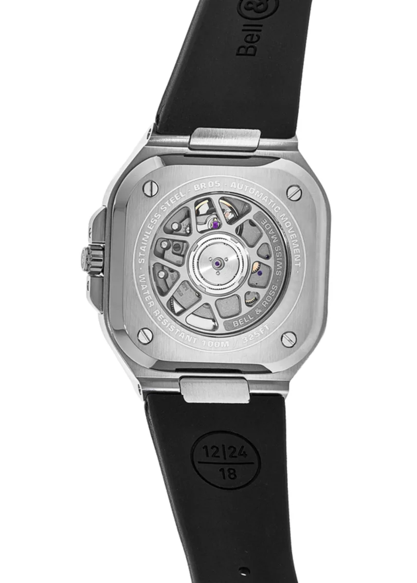 BR 05 Black Dial Rubber Strap Men's Watch BR05A-BL-ST/SRB - Image 3