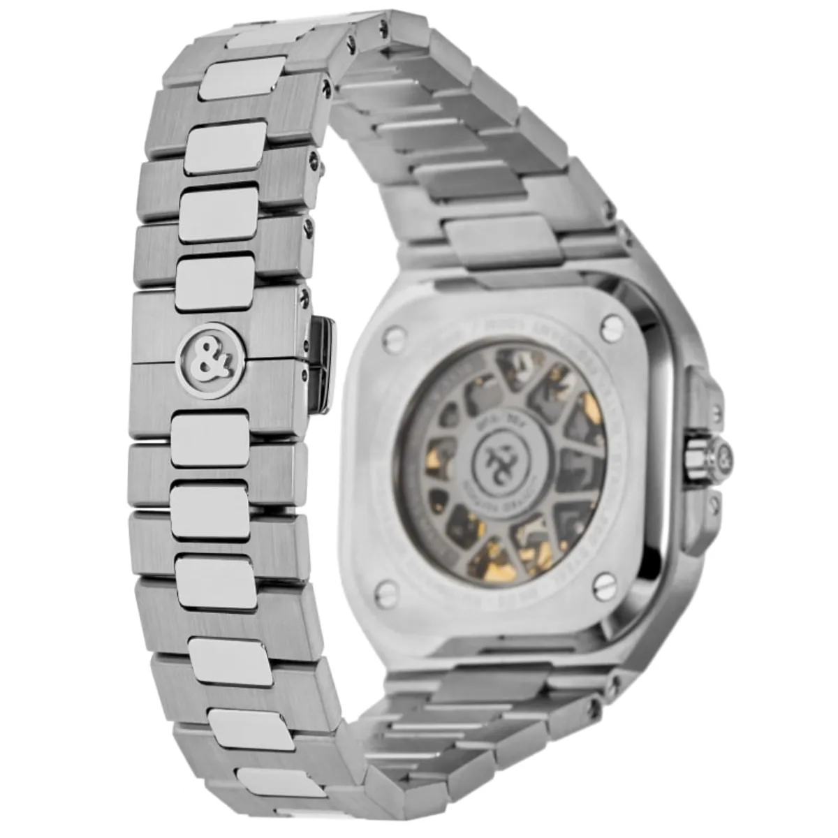 BR 05 Limited Edition Skeleton Golden Dial Steel Men's Watch BR05A-CH-SKST/SST - Image 4