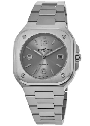 BR 05 Grey Dial Stainless Steel Men's Watch BR05A-GR-ST/SST