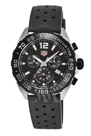 Formula 1 Quartz Chronograph Black Dial Rubber Strap Men's Watch CAZ1010.FT8024
