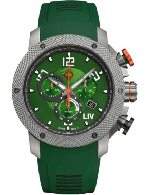 Genesis GX1 Python Green Silicone Strap Swiss Men's Watch GX1GR