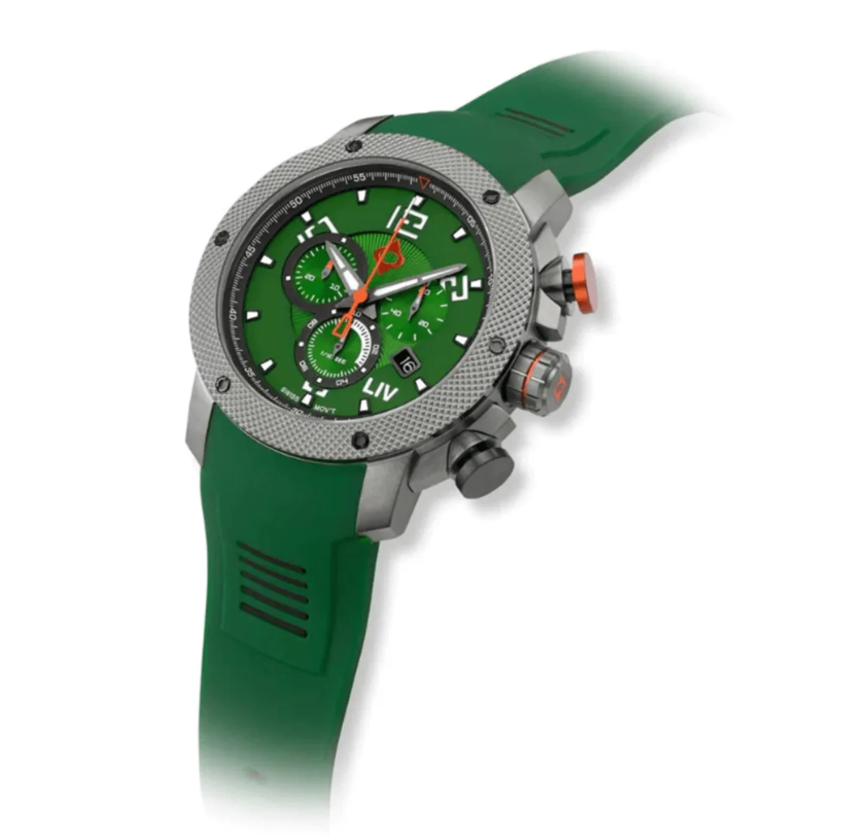 Genesis GX1 Python Green Silicone Strap Swiss Men's Watch GX1GR - Image 3