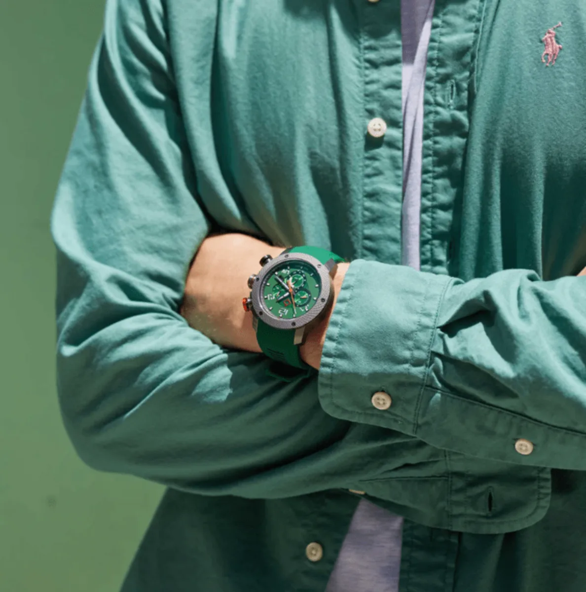 Genesis GX1 Python Green Silicone Strap Swiss Men's Watch GX1GR - Image 4