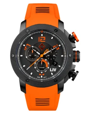 Genesis GX1 Signature Orange Silicone Strap Swiss Men's Watch GX1OR