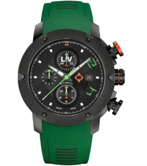 Genesis GX-AC Envy Green Silicone Strap Swiss Men's Watch GXACGR