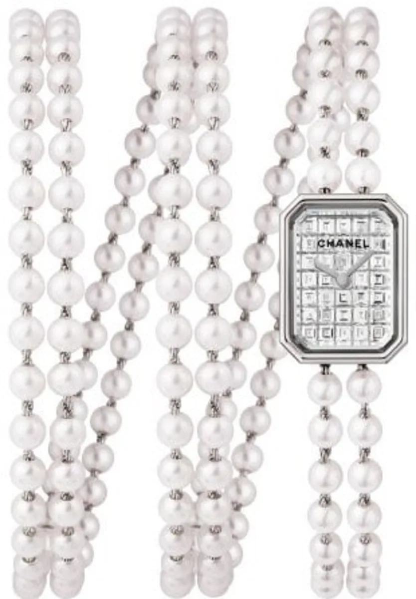 Premiere Diamond Dial Pearl White Gold Strands Bracelet Women's Watch H2032