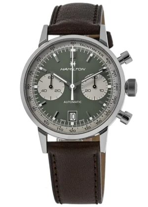 American Classic INTRA-MATIC AUTO Green Chronograph Dial Men's Watch H38416560
