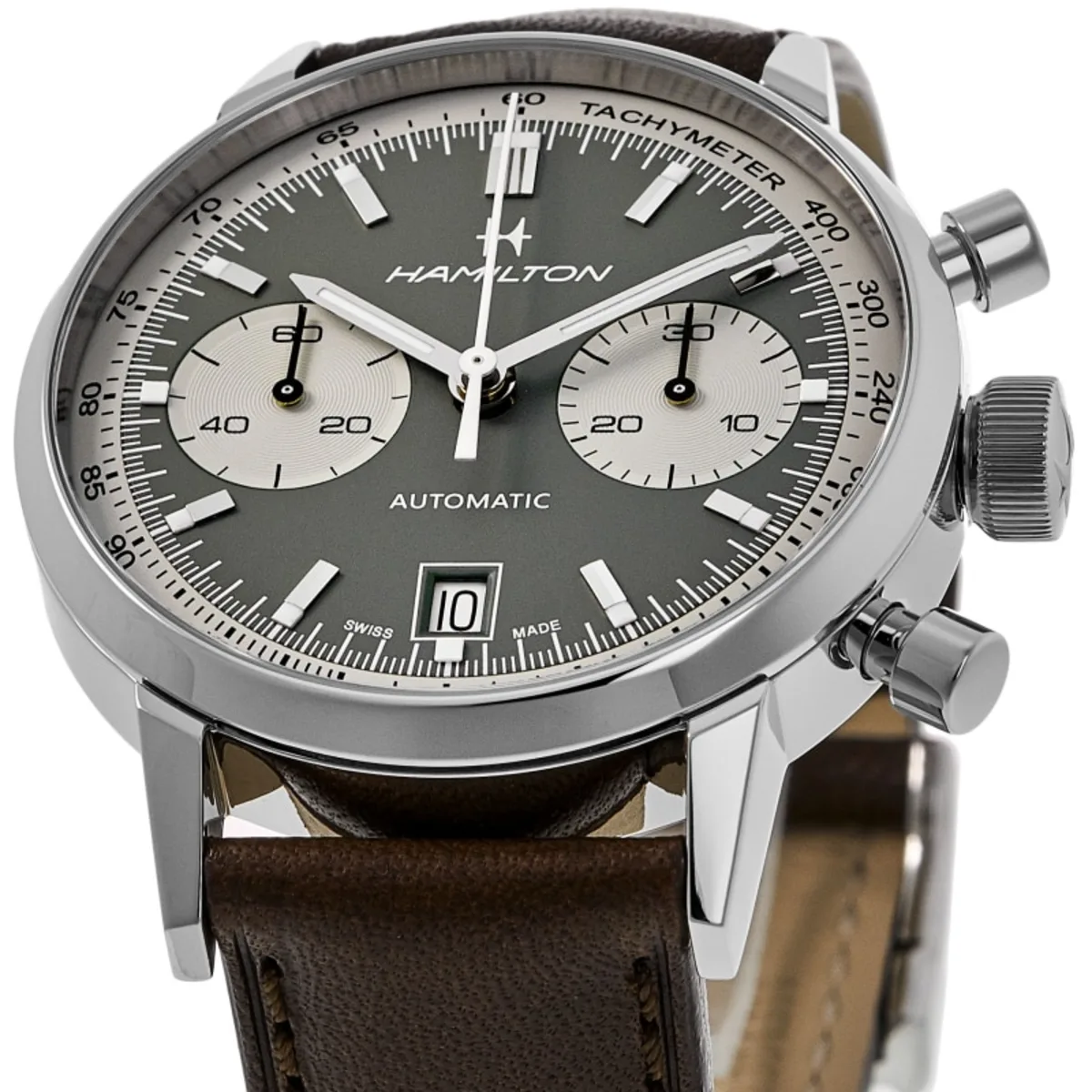 American Classic INTRA-MATIC AUTO Green Chronograph Dial Men's Watch H38416560 - Image 2
