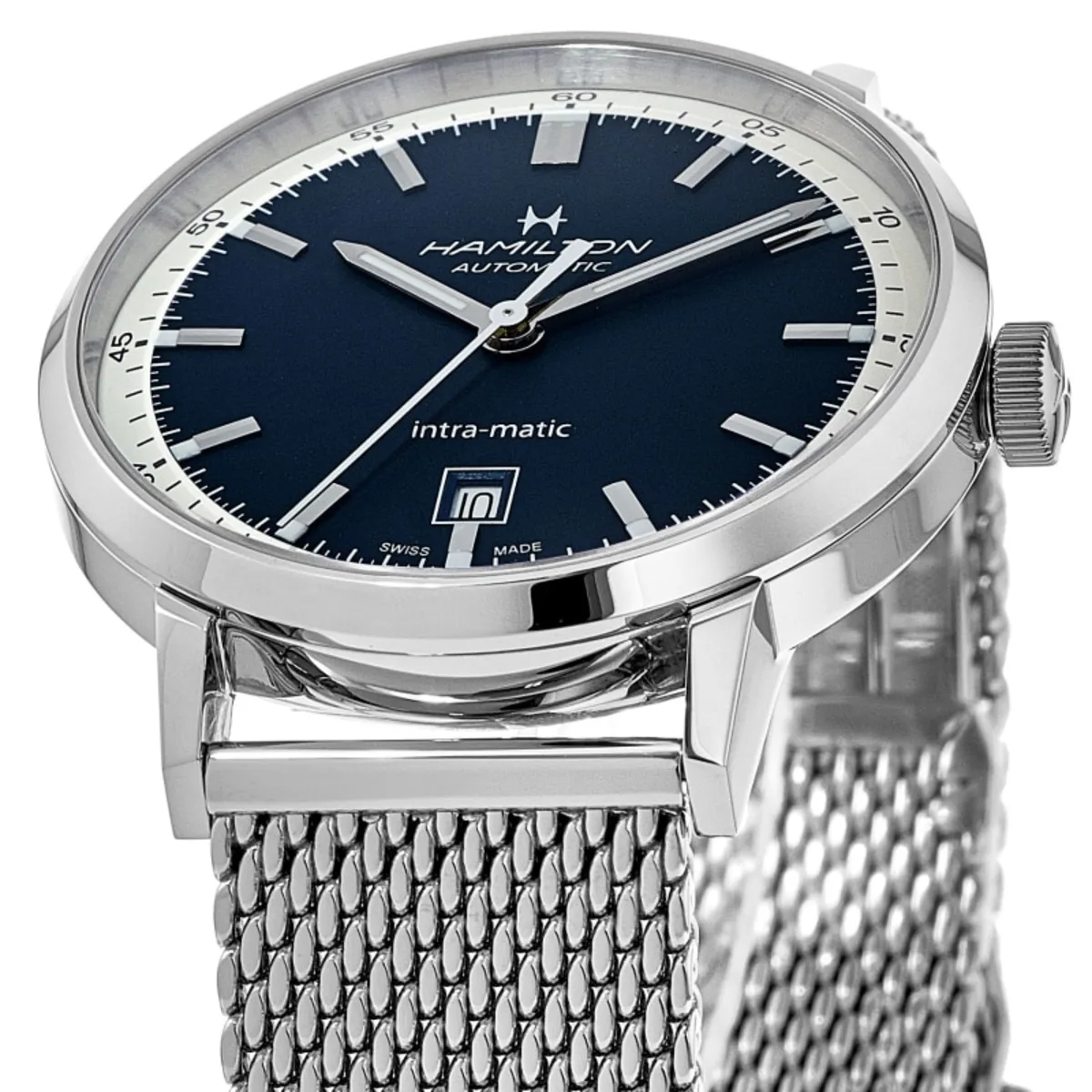 American Classic INTRA-MATIC AUTO Blue Dial Steel Men's Watch H38425140 - Image 2