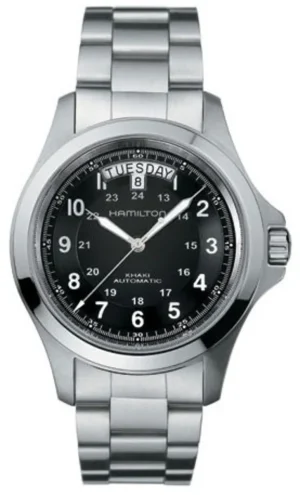 Khaki Field King Auto 40MM Day-Date Black Dial Men's Watch H64455133