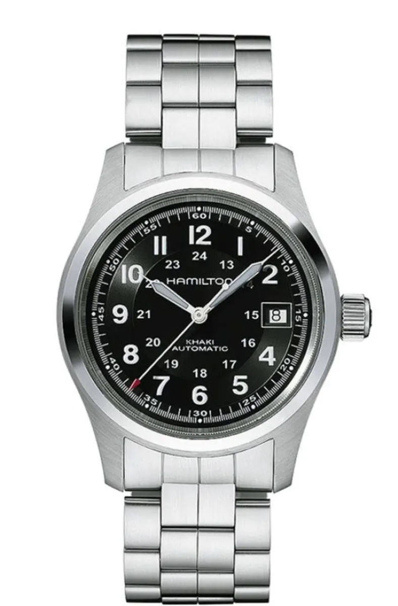 Khaki Field Auto 38MM Black Dial Steel Men's Watch H70455133