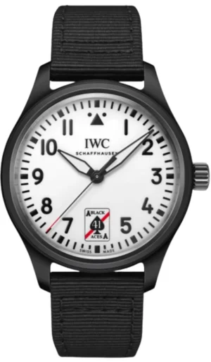 Pilot's Automatic Edition Black Aces White Dial Fabric Strap Men's Watch IW326905