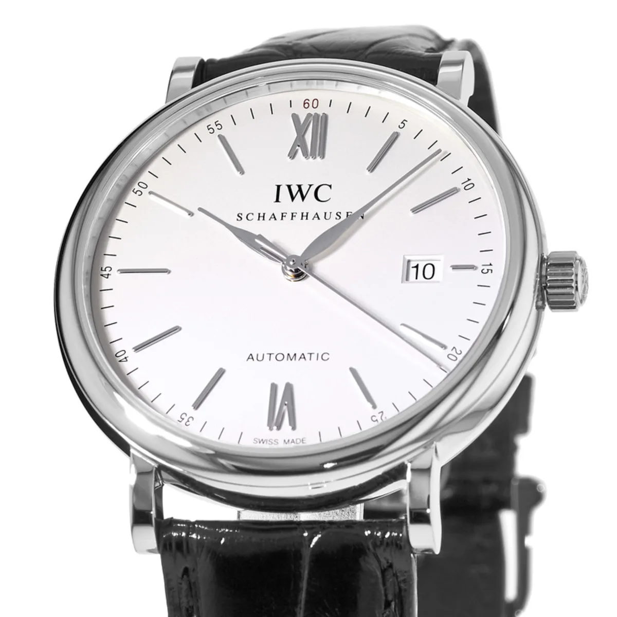 Portofino Automatic Silver Dial Leather Strap Men's Watch IW356501 - Image 2