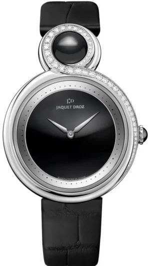 Lady 8 Black Dial Black Leather Strap Women's Watch J014500240