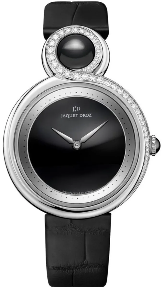 Lady 8 Black Dial Black Leather Strap Women's Watch J014500240