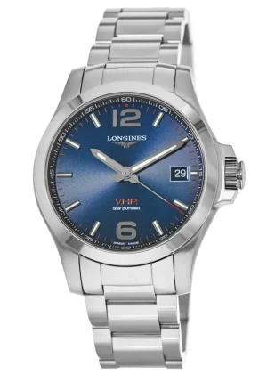 Conquest V.H.P. Blue Dial Steel Men's Watch L3.716.4.96.6