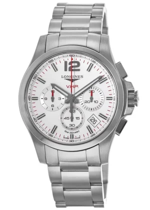 Conquest V.H.P. Chronograph Silver Dial Steel Men's Watch L3.717.4.76.6