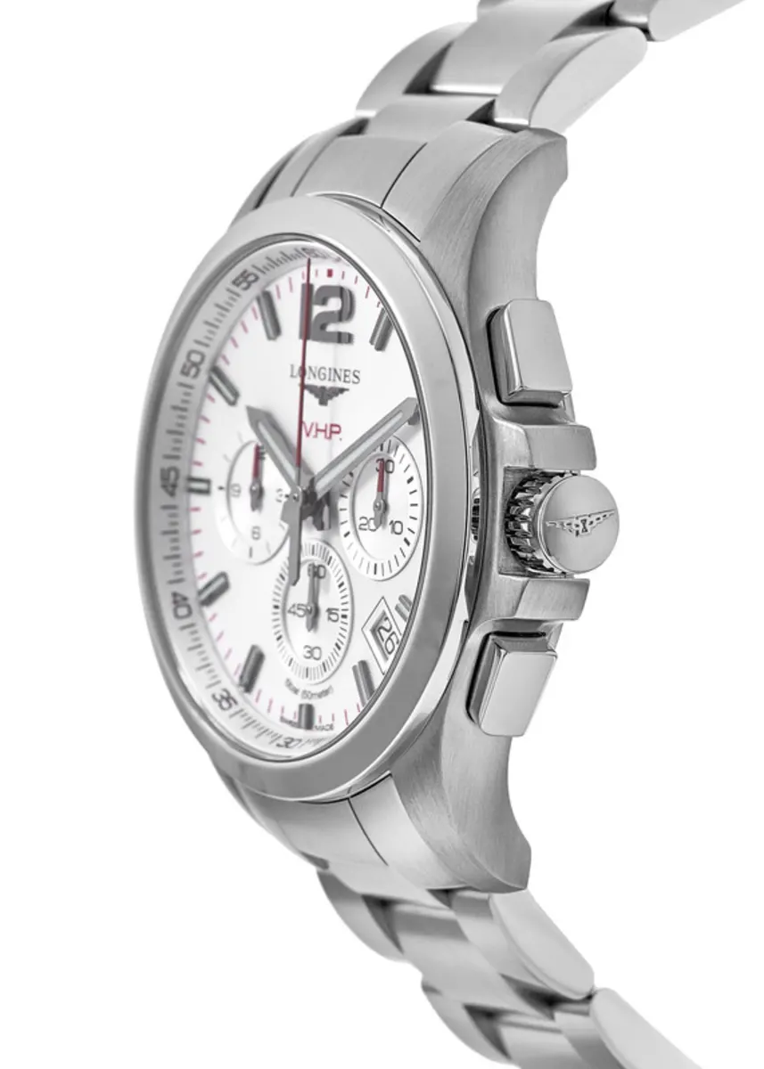 Conquest V.H.P. Chronograph Silver Dial Steel Men's Watch L3.717.4.76.6 - Image 2