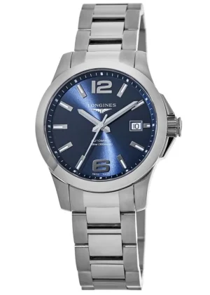 Conquest Blue Dial Stainless Steel Men's Watch L3.776.4.99.6