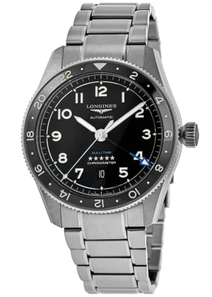 Spirit Zulu Time Automatic Black Dial Steel Men's Watch L3.802.4.53.6