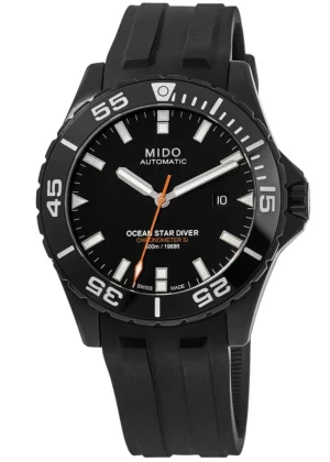 Ocean Star Diver 600 Black Dial Rubber Strap Men's Watch M026.608.37.051.00