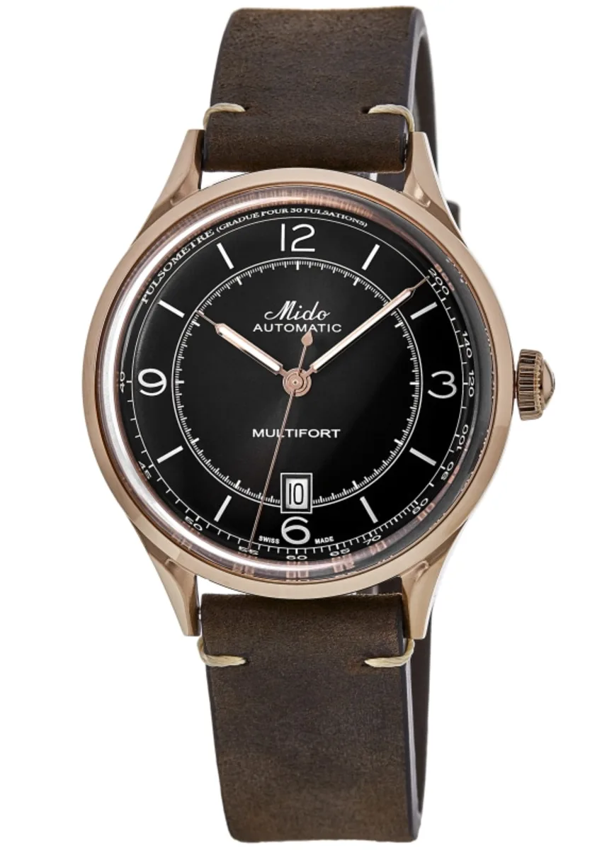 Multifort Patrimony Brown Dial Leather Strap Men's Watch M040.407.36.060.00