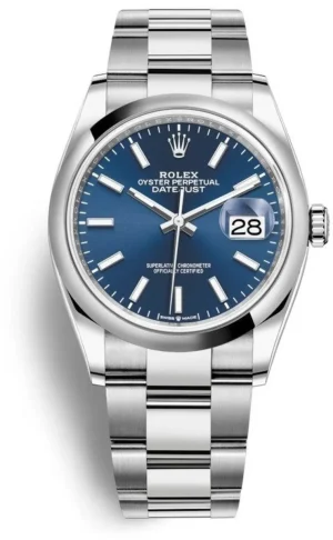 Datejust 36 Stainless Steel Blue Dial Women's Watch M126200-0006
