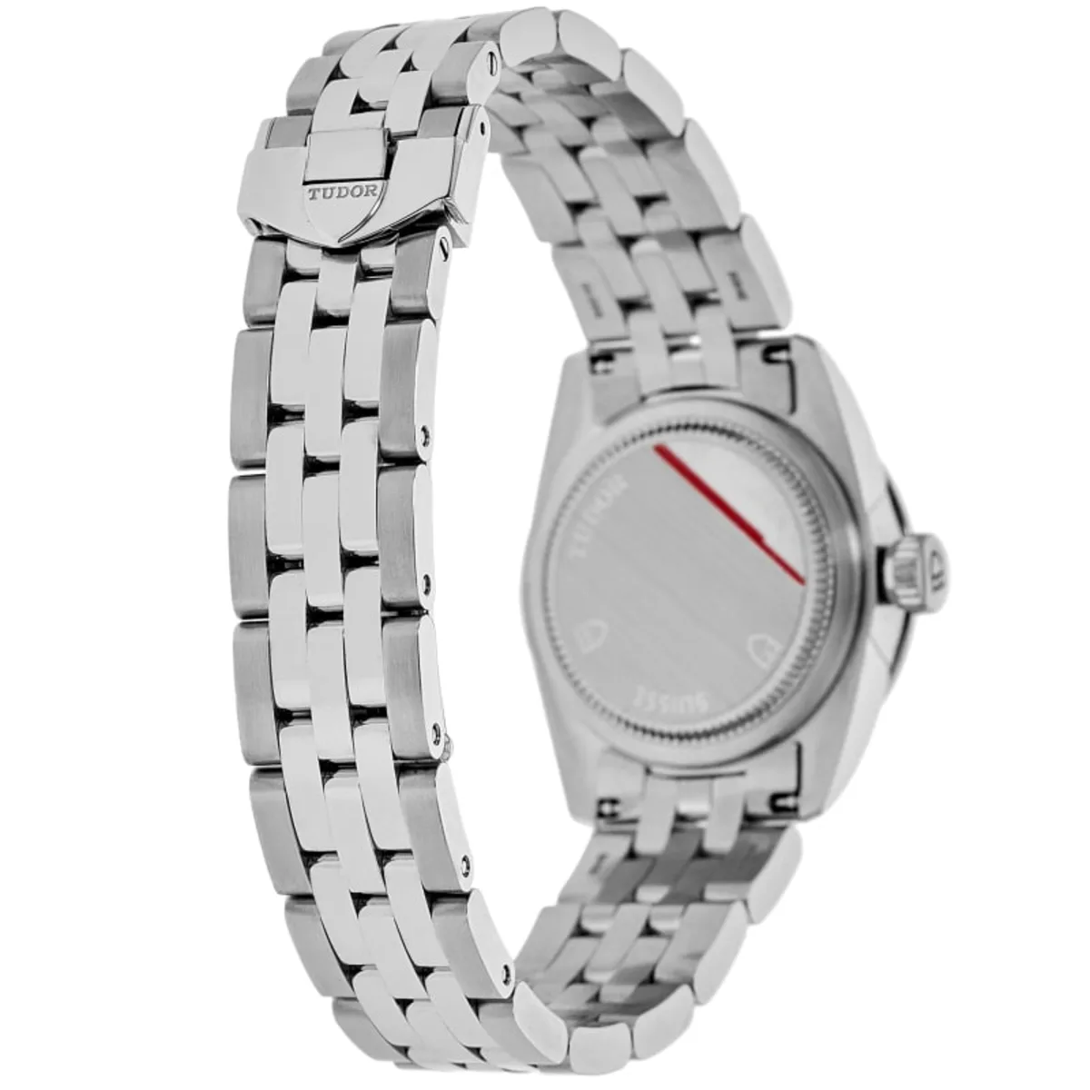 Glamour Date Silver Diamond-Set Dial Stainless Steel Unisex Watch M51000-0004 - Image 4