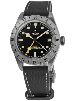Black Bay Pro Automatic Black Dial Rubber and Leather Strap Men's Watch M79470-0003