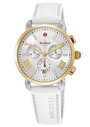 Sport Sail Silver Dial Silicone Strap Women's Watch MWW01P000017