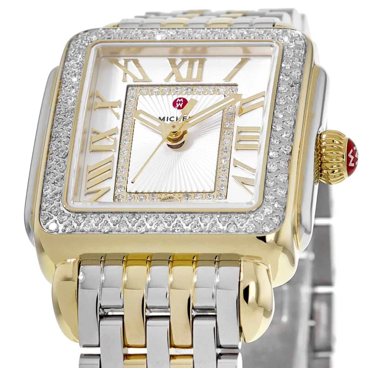 Deco Madison Diamond White Dial Two-Toned Steel Women's Watch MWW06G000002 - Image 3