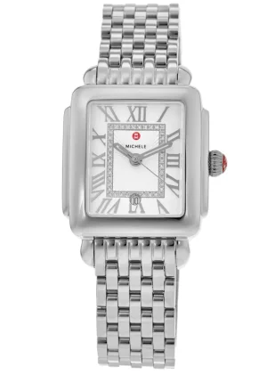 Deco Madison Silver Diamond Dial Steel Women's Watch MWW06G000012