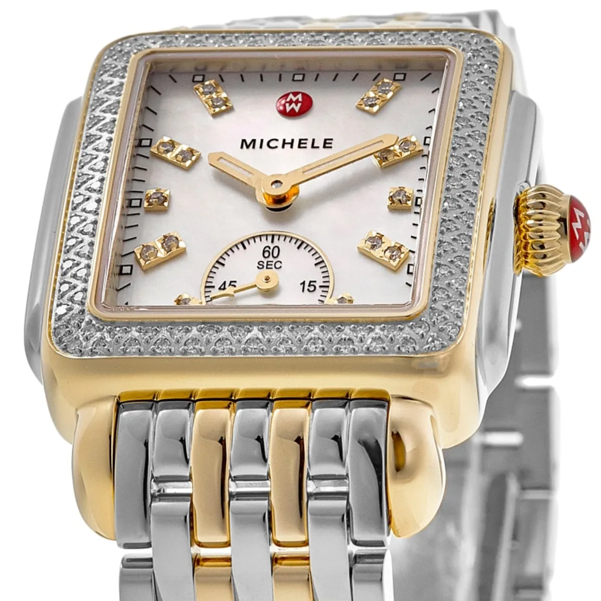 Deco Mid Mother of Pearl Diamond Dial Two-Tone Steel Women's Watch MWW06V000123 - Image 2