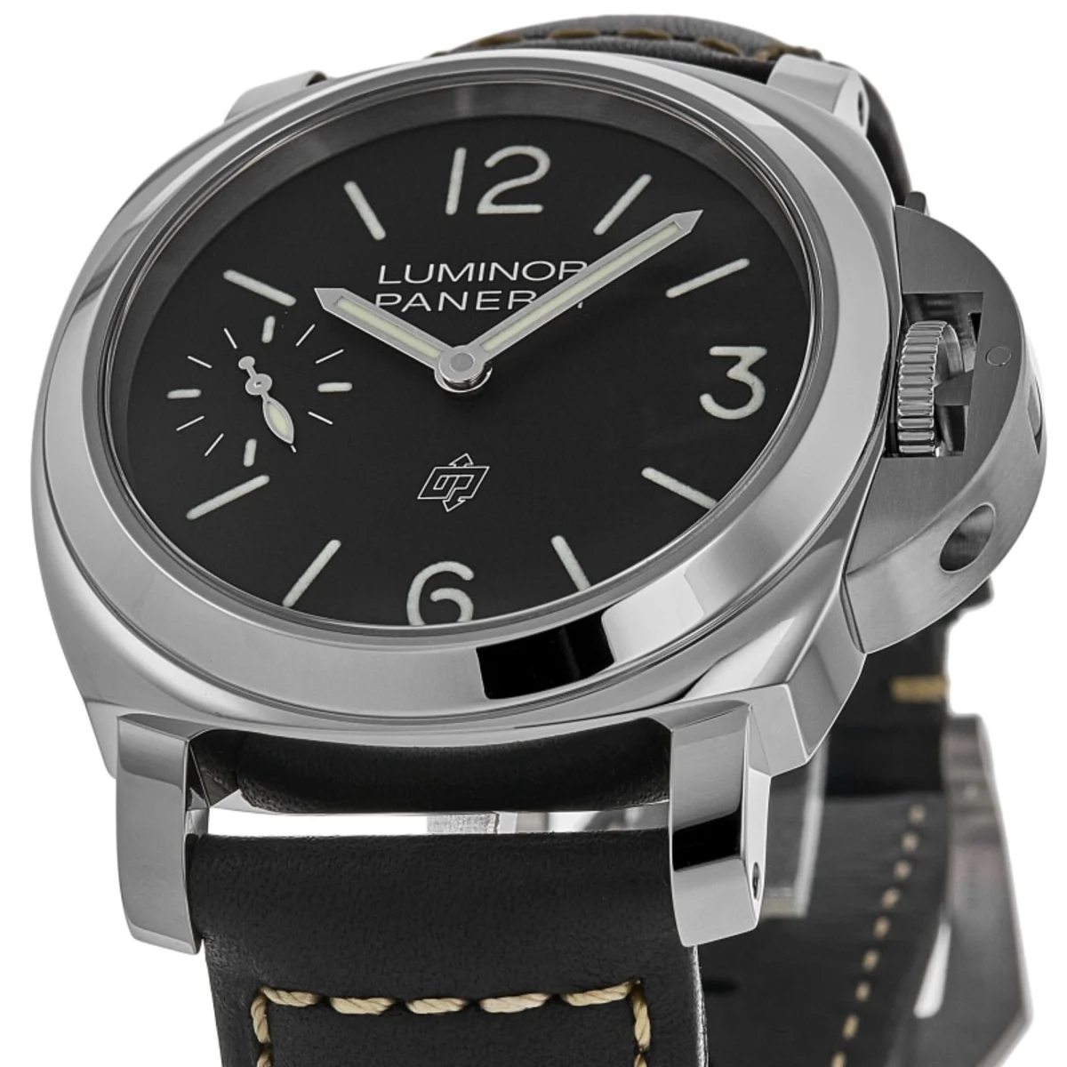 Luminor Black Dial Leather Strap Men's Watch PAM01084 - Image 2