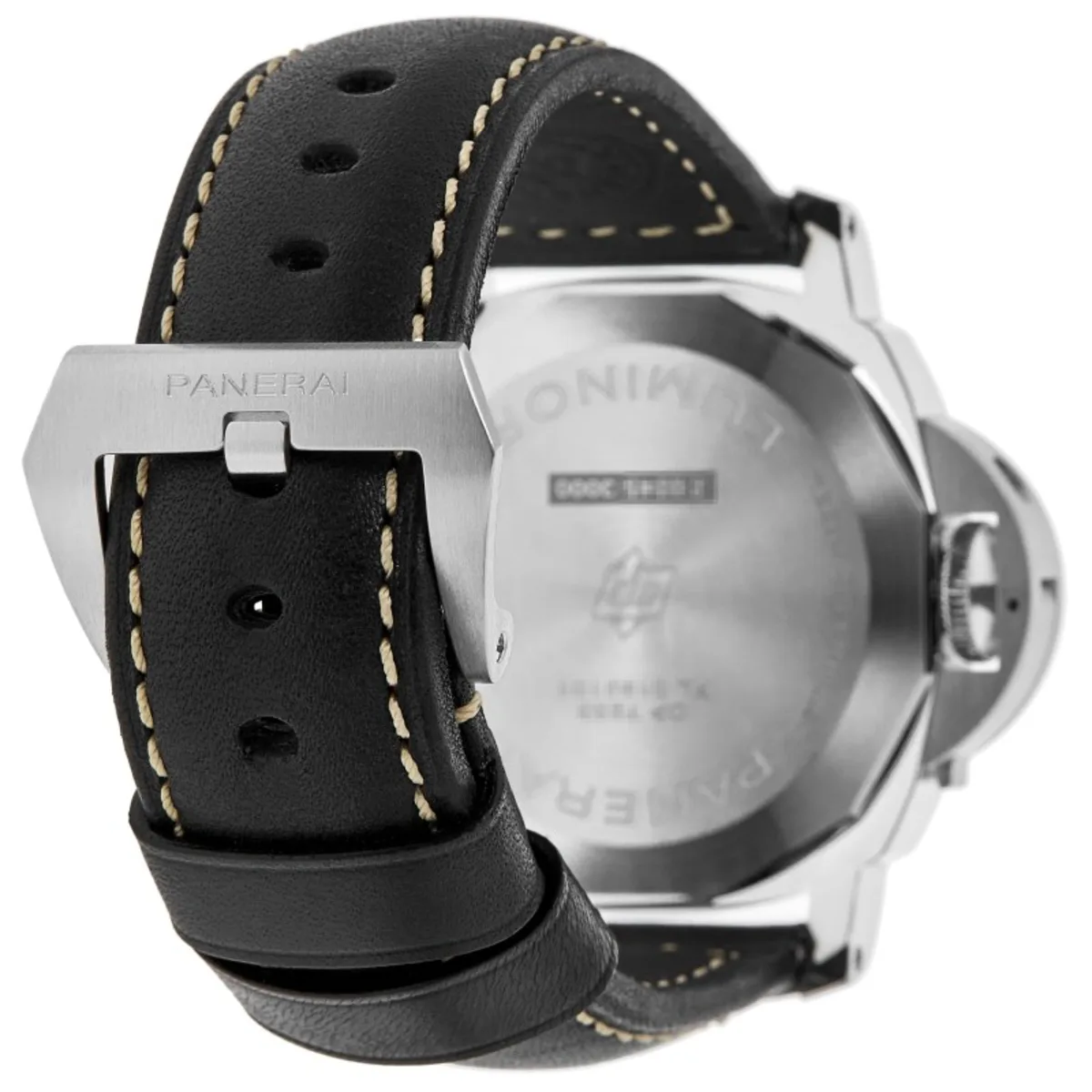 Luminor Black Dial Leather Strap Men's Watch PAM01084 - Image 4