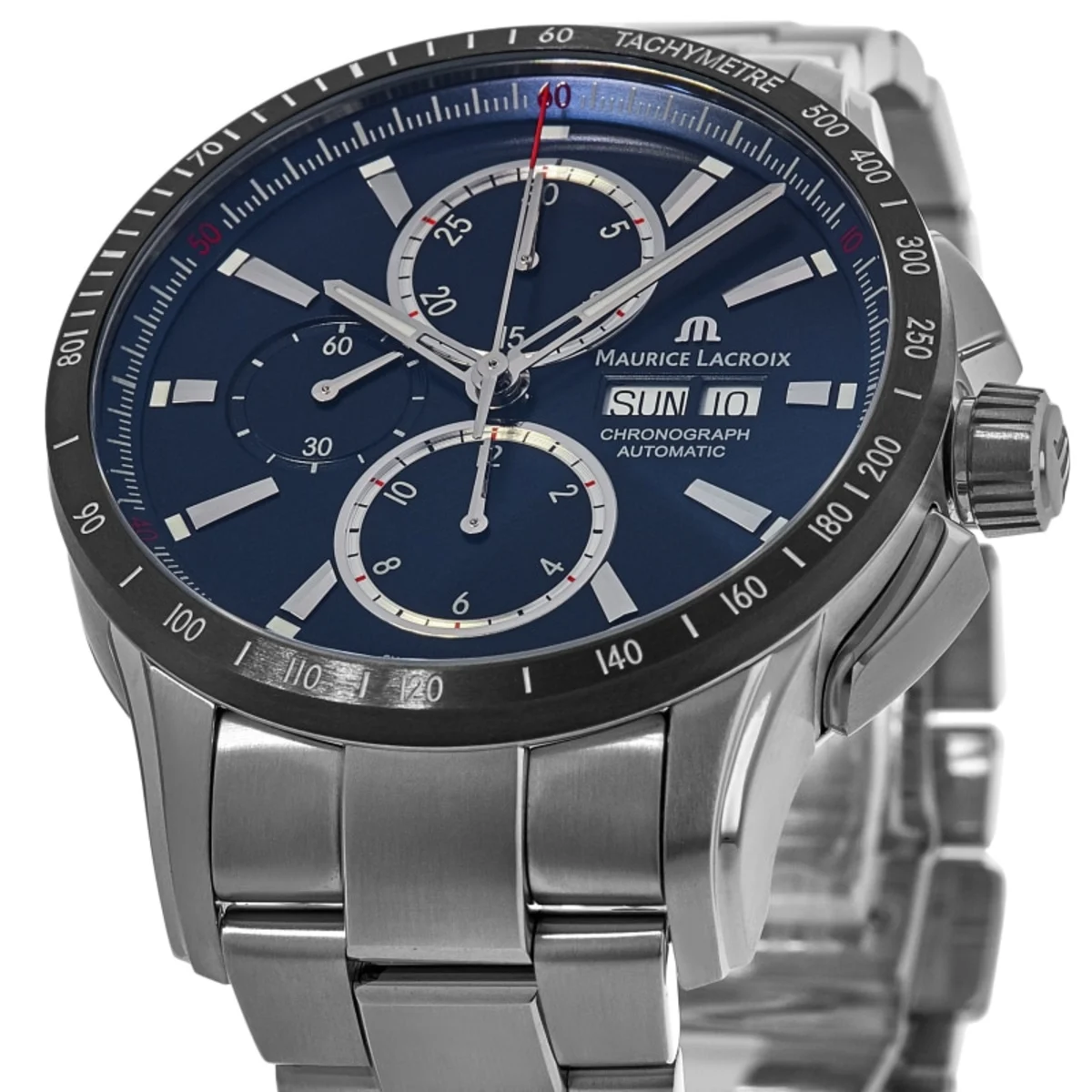 Pontos S Chronograph 43mm Blue Dial Steel Men's Watch PT6038-SSL2H-430-C - Image 2