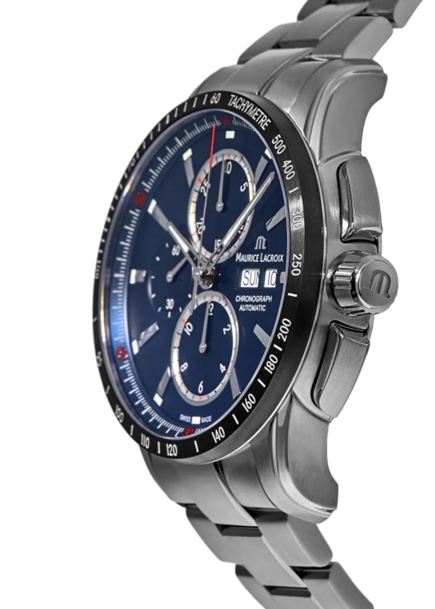 Pontos S Chronograph 43mm Blue Dial Steel Men's Watch PT6038-SSL2H-430-C - Image 3