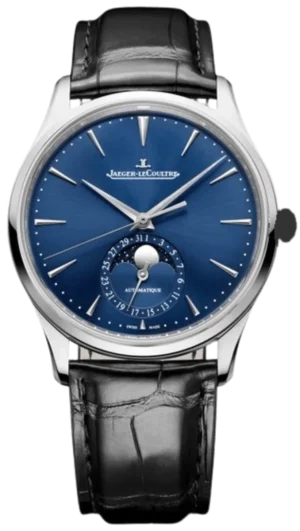 Master Ultra Thin Blue Dial Leather Strap Men's Watch Q1368480