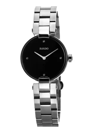 Coupole S Quartz Jubile Black Diamond Dial Steel Women's Watch R22854703-SD