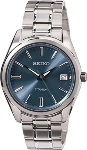 Analogue Blue Dial Titanium Men's Watch SUR371P1