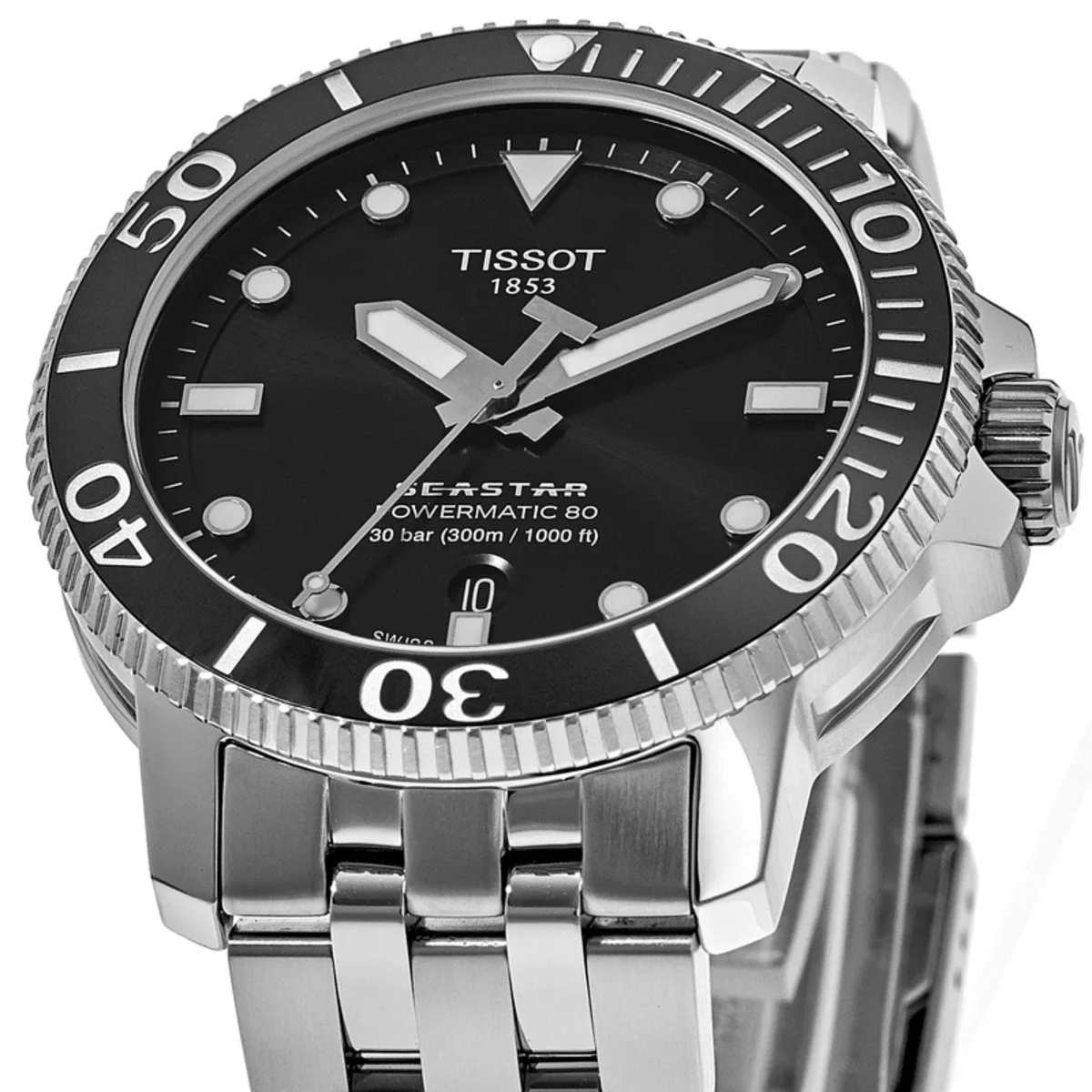 Seastar 1000 Black Dial Stainless Steel Men's Watch T120.407.11.051.00 - Image 3