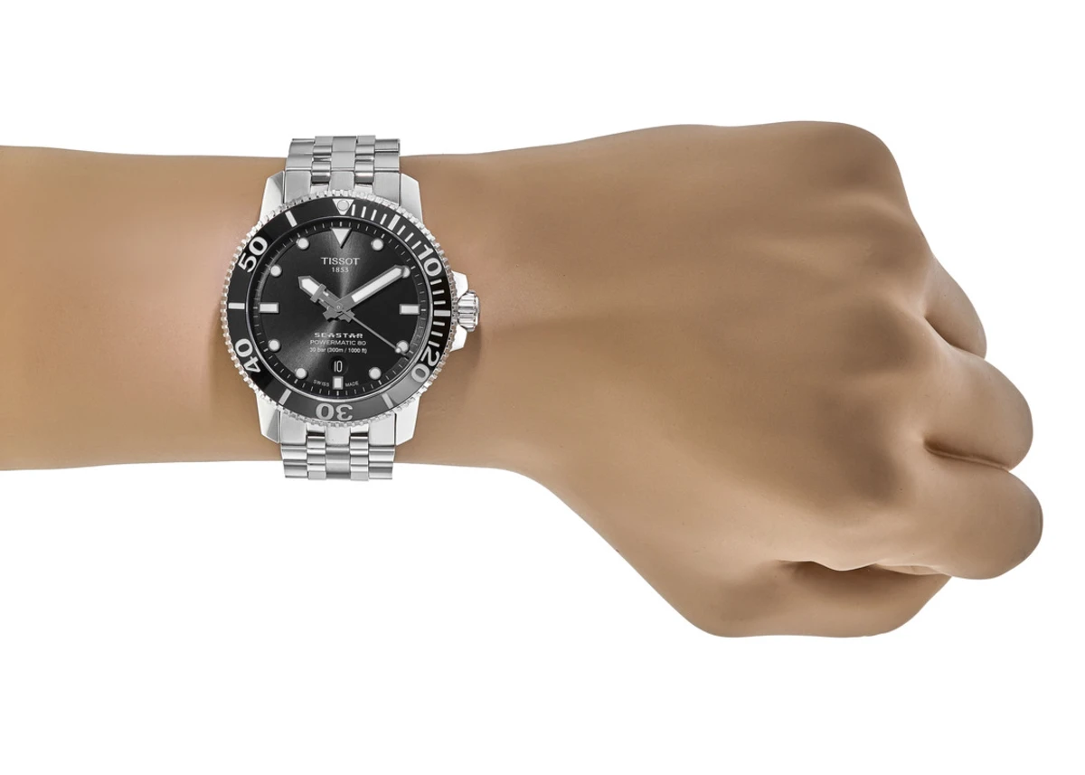 Seastar 1000 Black Dial Stainless Steel Men's Watch T120.407.11.051.00 - Image 4