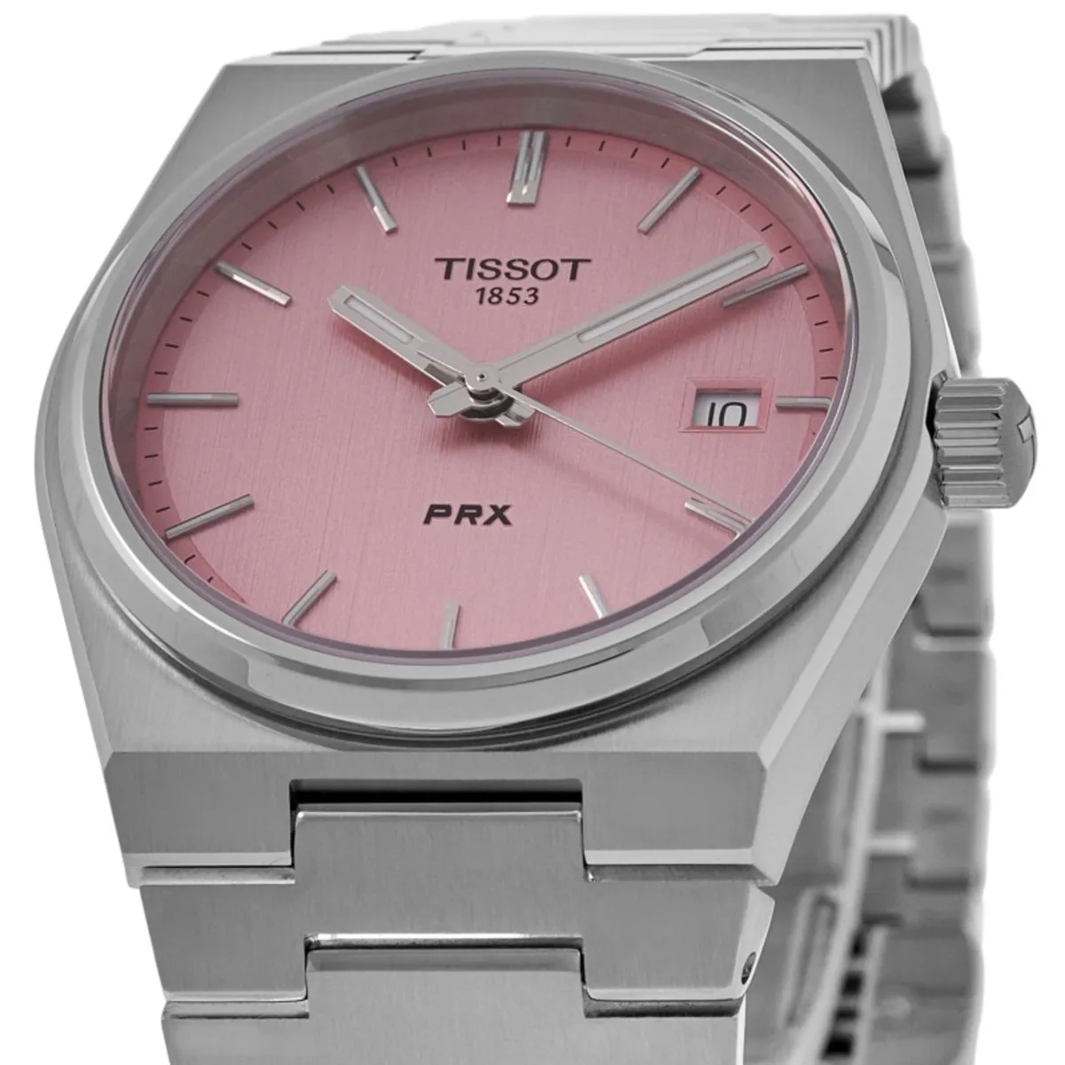 PRX 35mm Quartz Pink Dial Steel Women's Watch T137.210.11.331.00 - Image 2