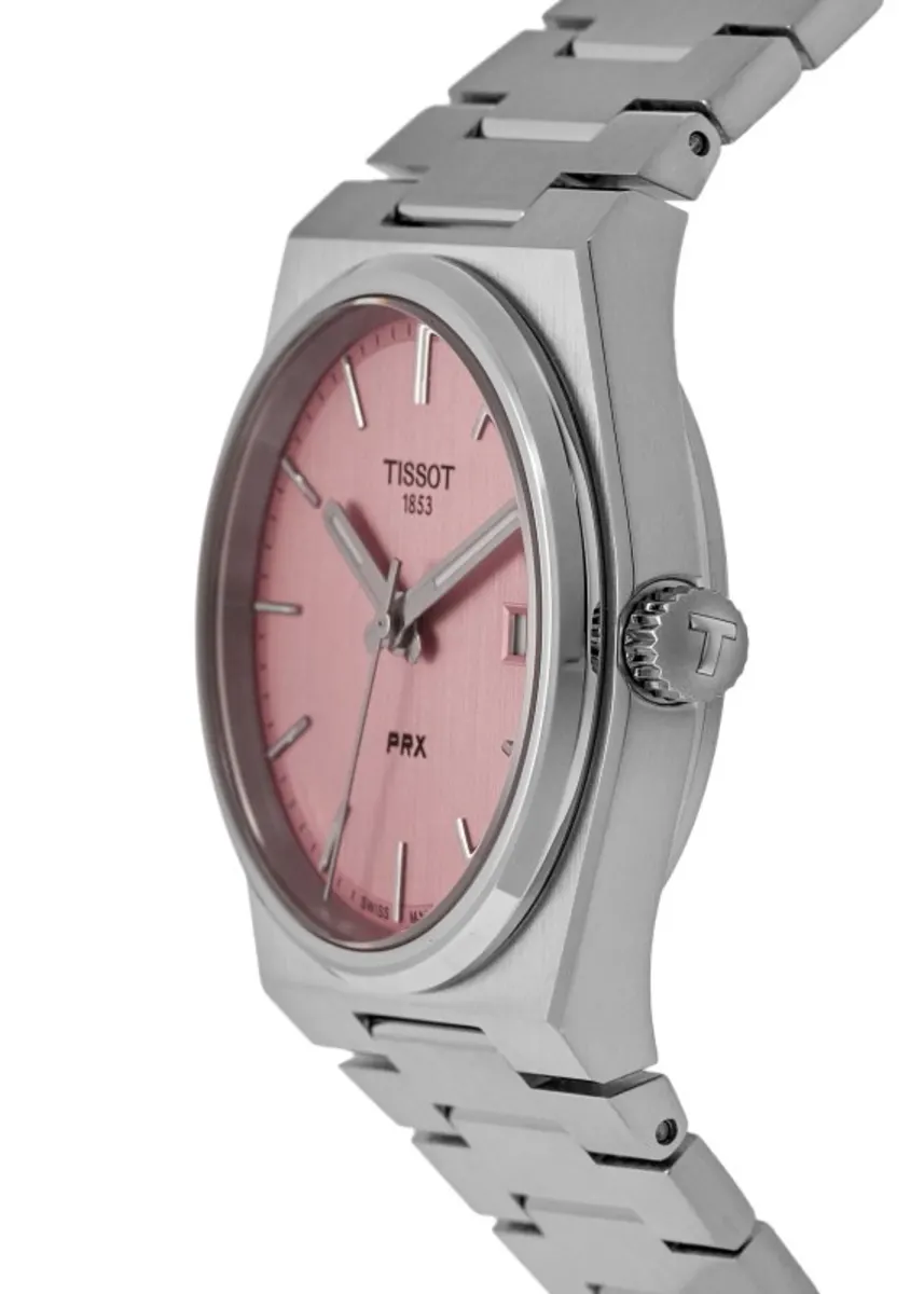 PRX 35mm Quartz Pink Dial Steel Women's Watch T137.210.11.331.00 - Image 3