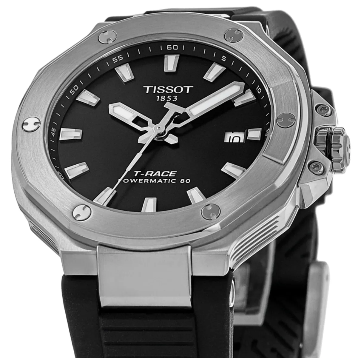 T-Race Powermatic 80 Automatic Black Dial Silicone Strap Men's Watch T141.807.17.051.00 - Image 2